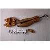 Image 2 : Wooden Box of Assorted Items - Shoe Stretcher, Dutch Shoes