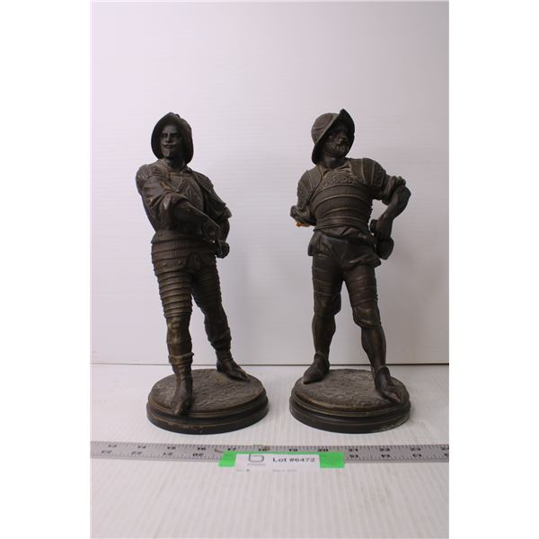 (2) Spelter Figurines (Some Damage)