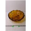 Image 1 : Large Amber Glass Decorative Bowl