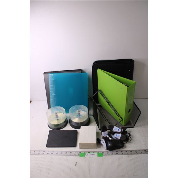 Lot Of Assorted Office Supplies Binders Blank CD Discs Bodnarus Lot of assorted office supplies binders blank cd discs bodnarus