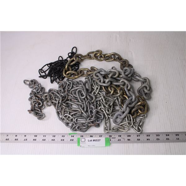 (7) Bundles of Various Chains in Assorted Sizes and Lengths