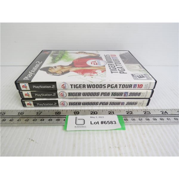 (3) PS2 Games - Tiger Woods PGA Tour