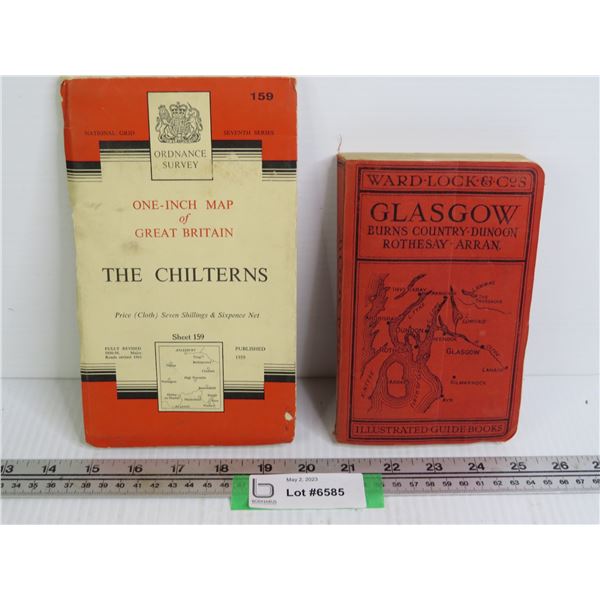 One Inch Map of Great Britan - Glasgow Illustrated Guide Book