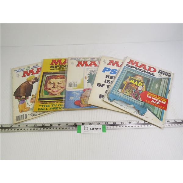 (5) Vintage Mad Magazines