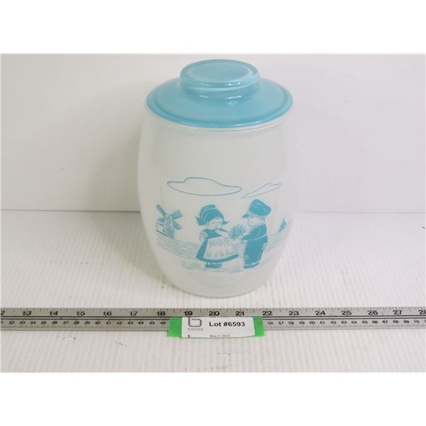 Vintage Bartlett Colins Baby Blue Dutch Cookie Jar