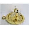 Image 2 : (2) Brass & Glass Candle Holders