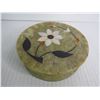 Image 2 : (2) Marble Inlaid Trinket Boxes