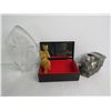 Image 3 : Jewelry Box - (3) Pewter Items - Glass Paper Weights - Misc Items