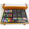 Image 2 : Wooden Art Case w/Art Supplies