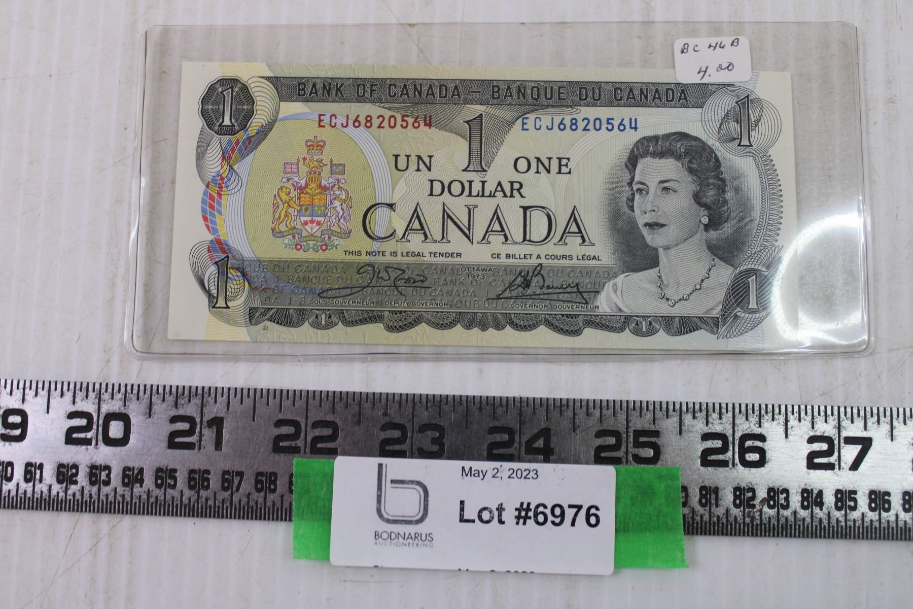 1973 Canadian 1 Dollar Bill Bodnarus Auctioneering 1973-canadian-1-dollar-bill-bodnarus-auctioneering
