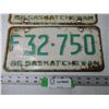 Image 2 : Pair of 1966 Saskatchewan License Plates