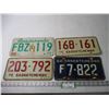 Image 1 : (4) Saskatchewan License Plates