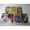 Image 1 : (7) Assorted Comics (X-men, Spider-woman, Batman, Super Mario Bros.)