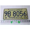 Image 1 : Vintage 1958 Minnesota License Plate