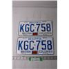Image 1 : (2) Vintage 1971 British Columbia License Plates