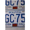 Image 2 : (2) Vintage 1971 British Columbia License Plates