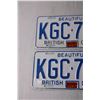 Image 3 : (2) Vintage 1971 British Columbia License Plates