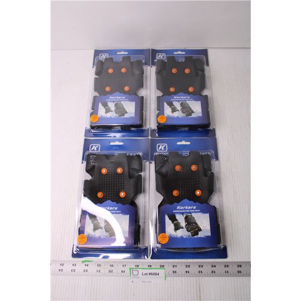 (4) Pairs of Korkers Snow chains - Size Mens Large, Size 8.5 to 11 (NIB)