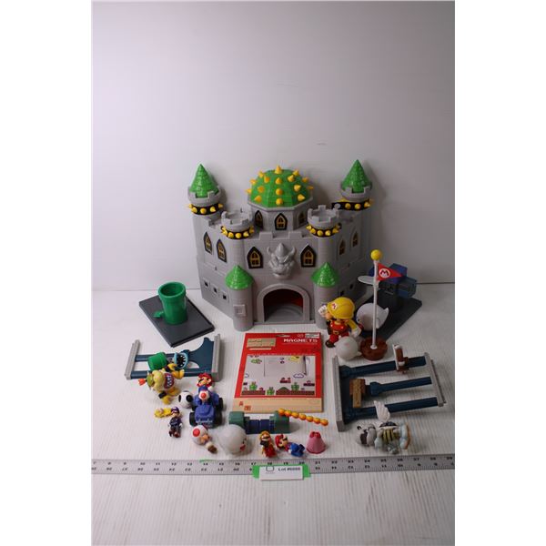 Mario Bowsers Toy Castle Set and Magnets