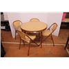 Image 1 : *Vintage Card Table with Four Chairs - 37" x 27"