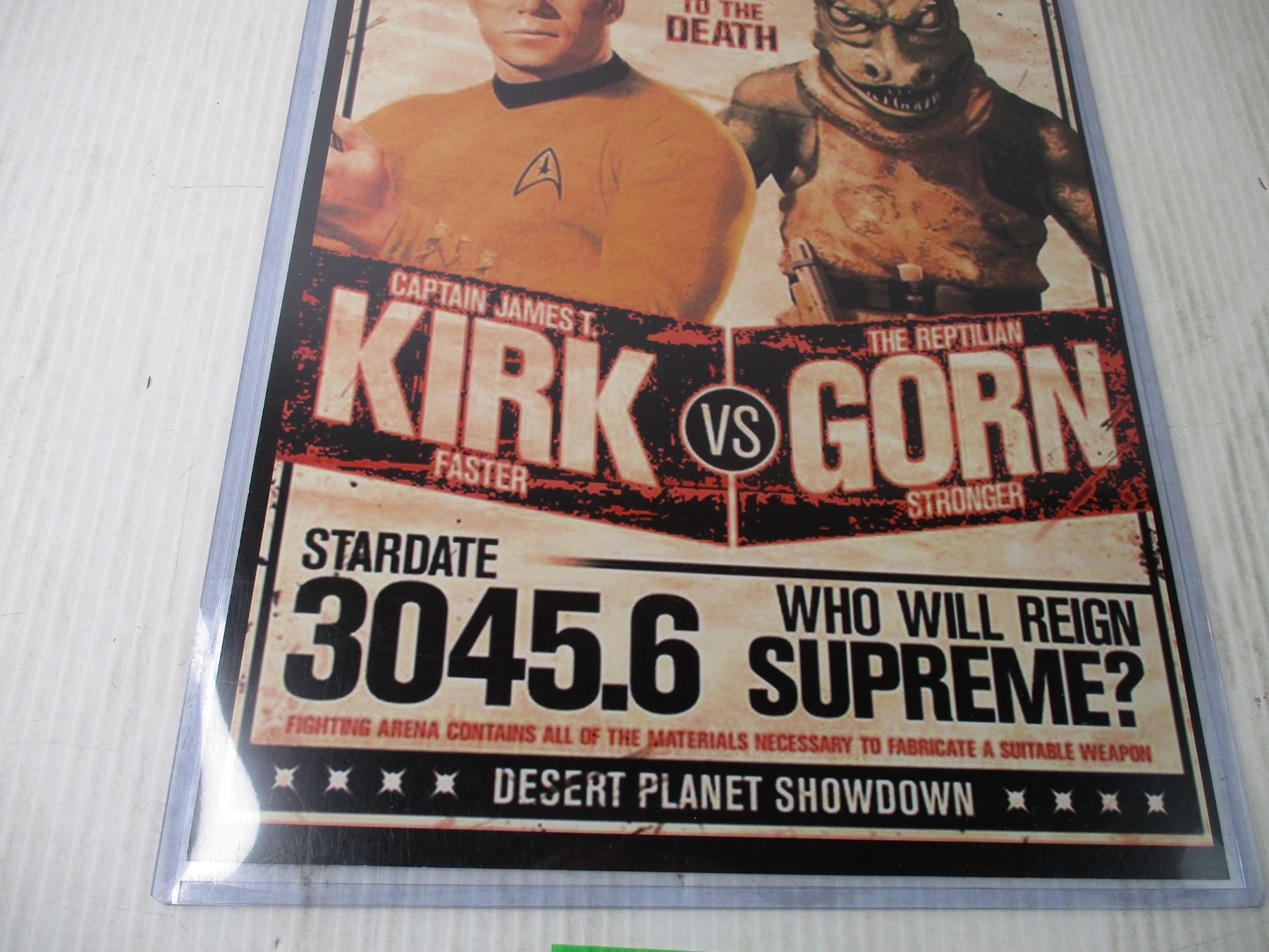 Star Trek Capt. Kirk vs. Gorn Battle of the Brawn Poster - Bodnarus ...