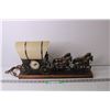 Image 1 : Antique Covered Wagon and Horse Clock (Working)