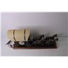 Image 2 : Antique Covered Wagon and Horse Clock (Working)