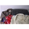 Image 2 : Lot of Assorted Clothing and Blanket - Mens Large Light Jacket, Women's Blazer