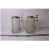 Image 1 : (2) Glass Beer Steins