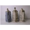 Image 3 : (3x Bid Price) (3) Carved Scenic Beer Steins