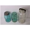 Image 3 : (3) Glass Mason Jars - True Fruit, Ball, Swayzees