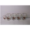 Image 2 : (4) Bird Glasses and One Shot Glass