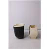 Image 2 : (2) Black and White Vases