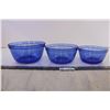 Image 1 : 3 blue mixing bowls