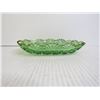 Image 3 : Vintage Green & Gold Cut Glass Dish