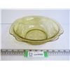 Image 1 : Vintage Yellow Depression Glass Bowl (chipped)