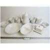 Image 1 : Tea Pot w/Cups - Gravy Dish w/Spoon - Cheese Plate - Bowl - Pickle Dish