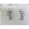 Image 3 : (1) Pair of Sterling Silver Earrings (stones are zirconia)