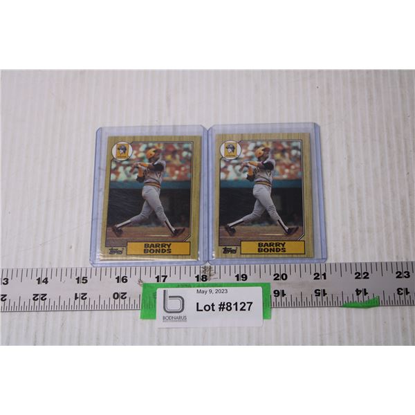 (2) Authentic Baseball Rookie Cards - Barry Bonds