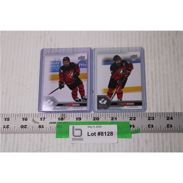 (2) Canadian Juniors Hockey Trading Cards - Connor Bedard