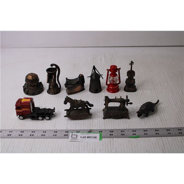 Lot of Assorted Metal Novelty Pencil Sharpeners