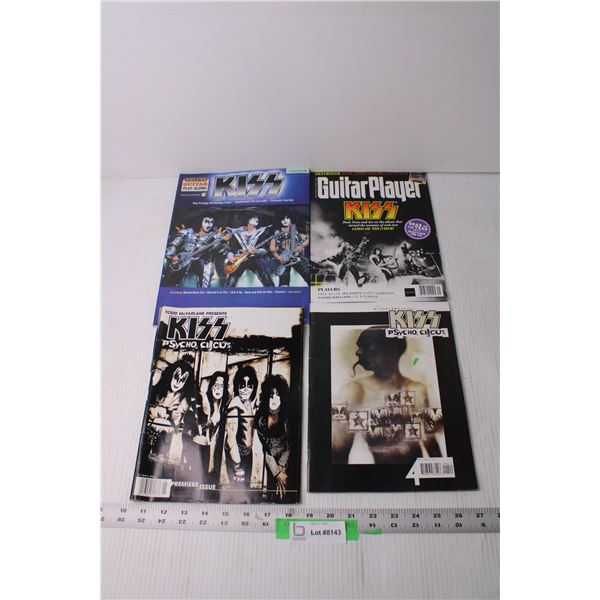 (4) Kiss Magazines and Guitar Books