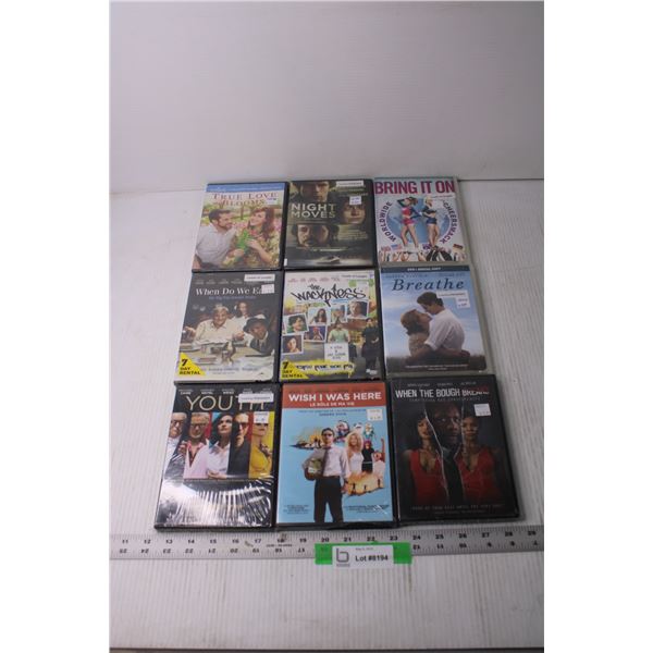 (9) Assorted DVDs - Drama, Romance (NIB)