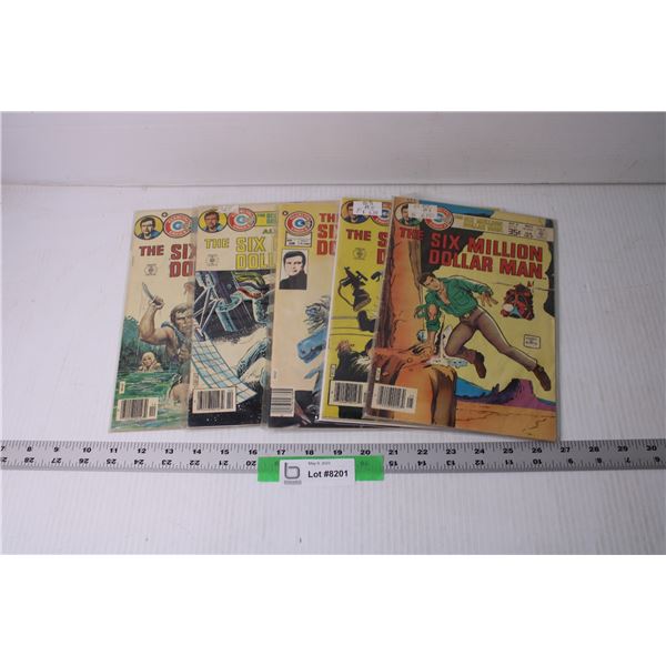 (5) Vintage "The Six Million Dollar Man," Comic Books - 35 cents