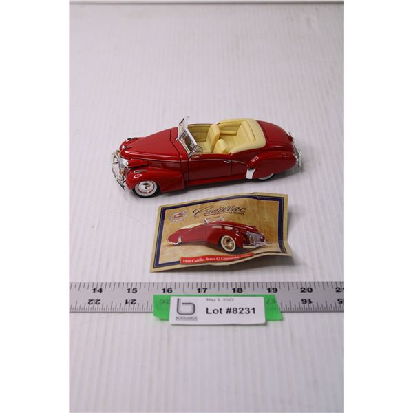 Die Cast Car - 1:32, 1940 Cadillac Series 62 Convertible Coupe