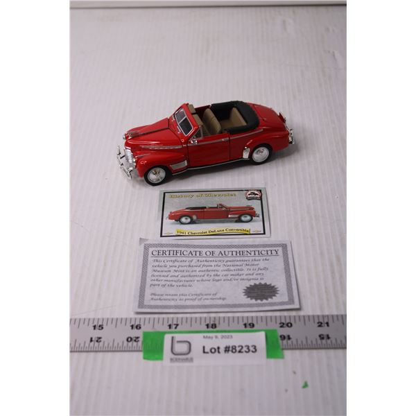 Die Cast Car - 1:32, 1941 Chevrolet DeLuxe Convertible