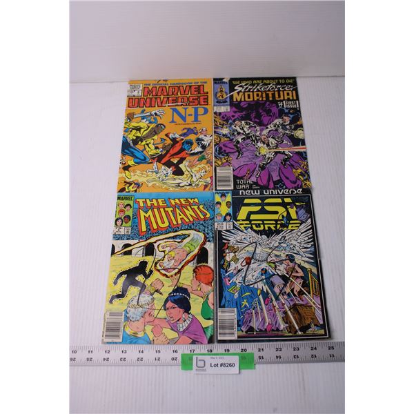 (4) Assorted Vintage Marvel Comic Books - New Mutants, Strikeforce