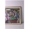 Image 4 : Framed Art of Dogs Playing Pool - "Scratched at Dawn," By Arthur Sarnoff