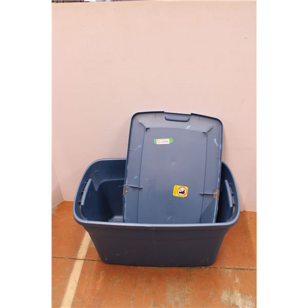 Large Blue Storage Tub with Lid