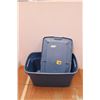 Image 1 : Large Blue Storage Tub with Lid